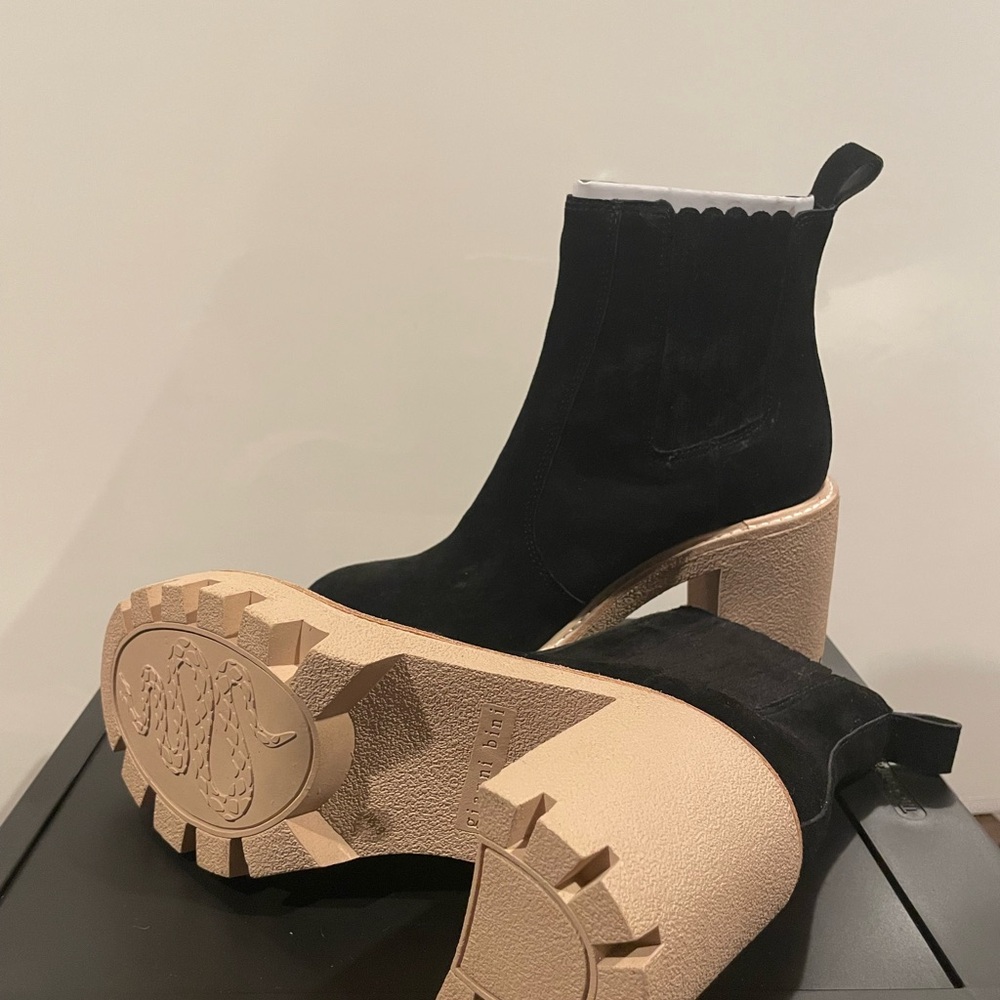 Gianni Bini Black Suede Ankle Boots. Size 8.5. Brand new - Picture 5 of 5